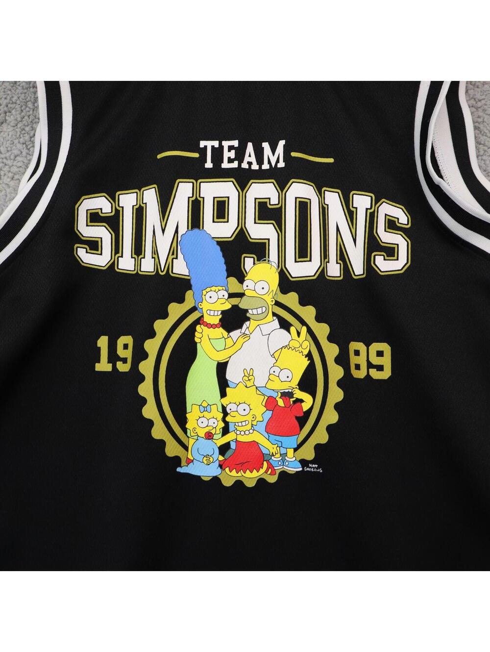 Simpsons 1989 Tank Top Small Basketball Jersey Family Team